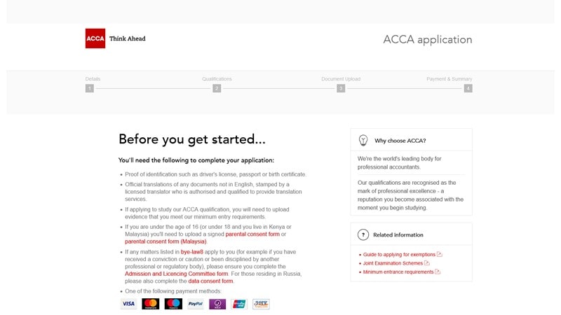 عضویت در وب سایت انجمن حسابداران خبره انگلستان ACCA