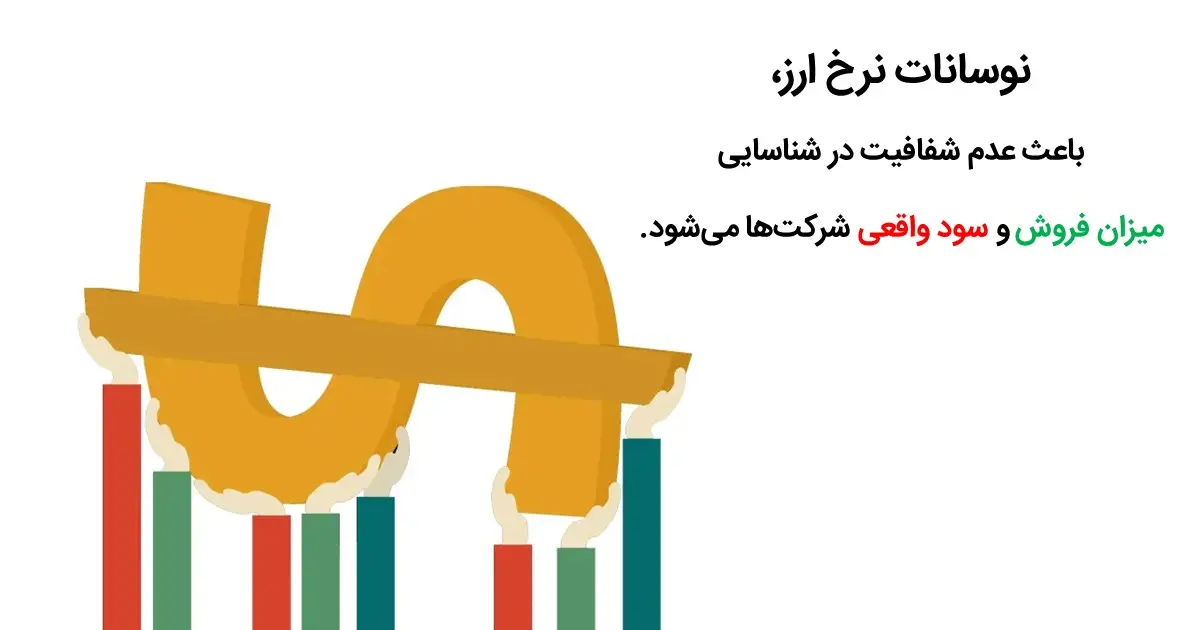 نوسانات نرخ ارز، باعث عدم شفافیت در شناسایی میزان فروش و سود واقعی شرکت&zwnj;ها می&zwnj;شود.